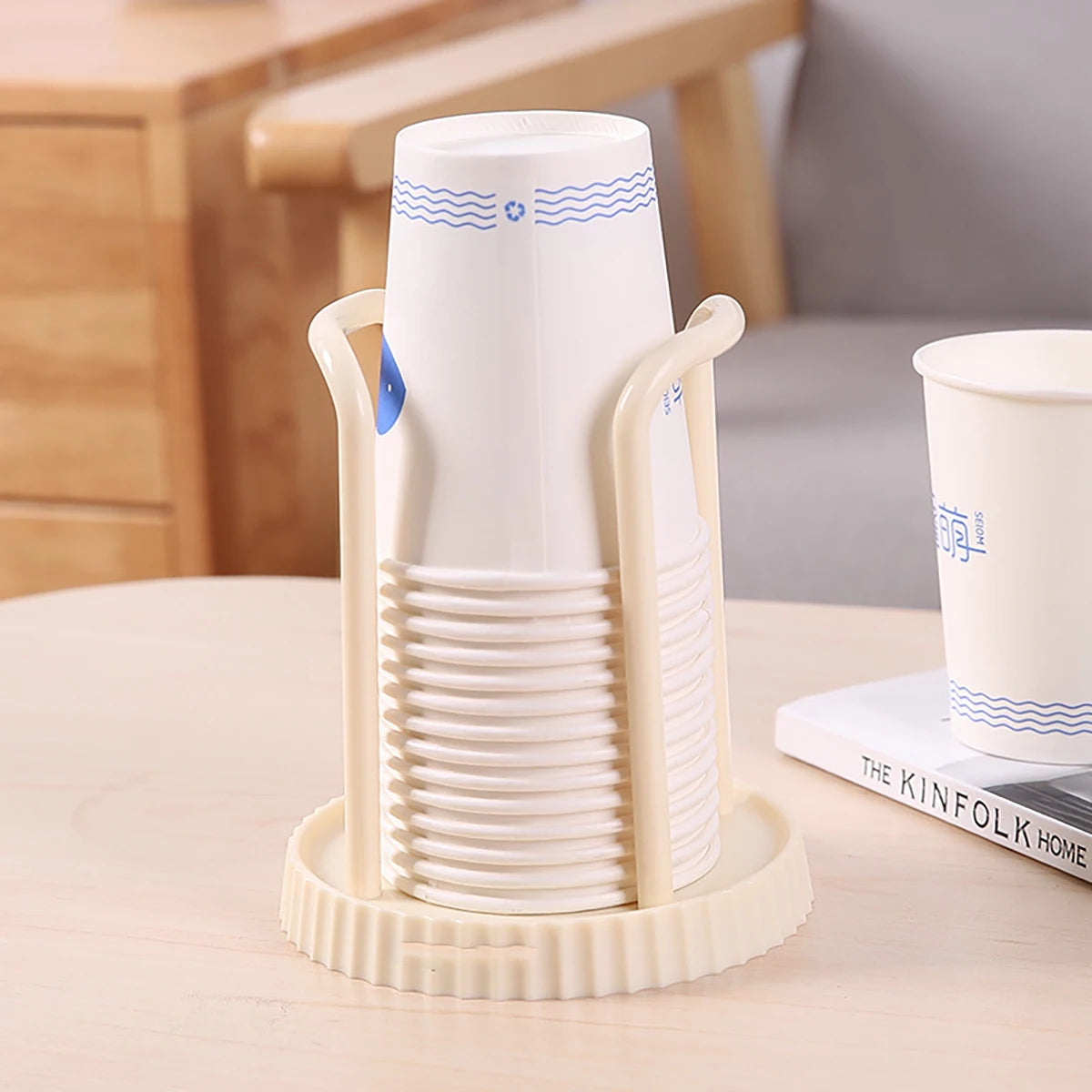 Kitchen Paper Cup Holder Disposables Cups Picker Multifunctional Desktop Cup Storage Rack Household Coffee Cup Holder for Home
