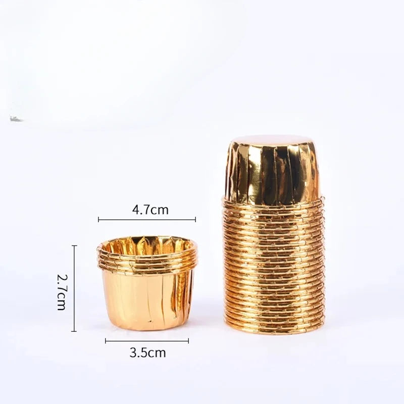 50 pcs Small Mini Pack Muffins Cup Paper Cupcake Wrappers Baking Cups Cases Muffin Boxes DIY Cake Tools Kitchen Baking Supplies