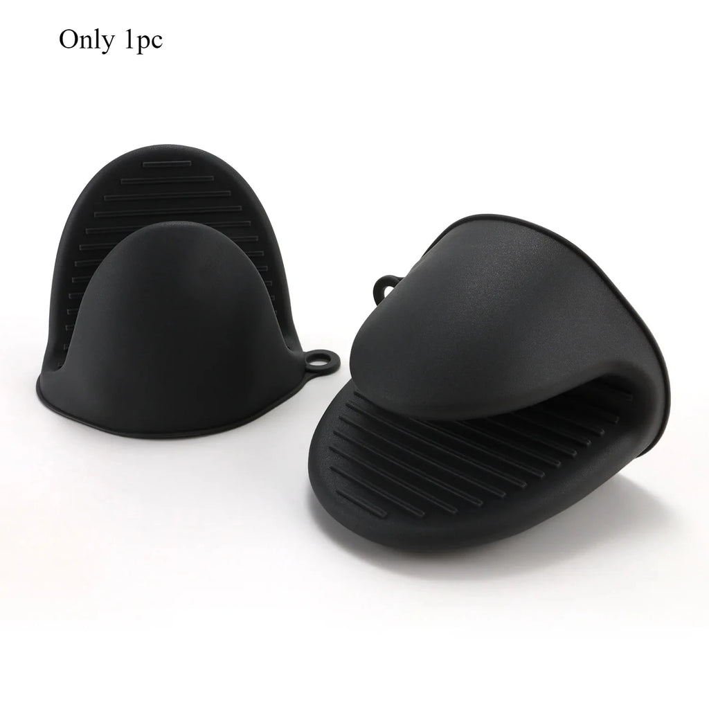 1pcs Thicken Baking Silicone Oven Mittens Microwave Oven Gloves Heat Insulation Anti-slip Grips Bowl Pot Clips Kitchen Gadgets