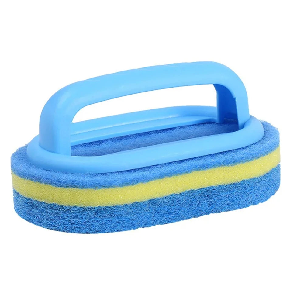 Household Cleaning Brush With Handle Sponge Easy Cleaning Kitchen Bathroom Toilet Wall Window Ceramic Tile Cleaning Tools