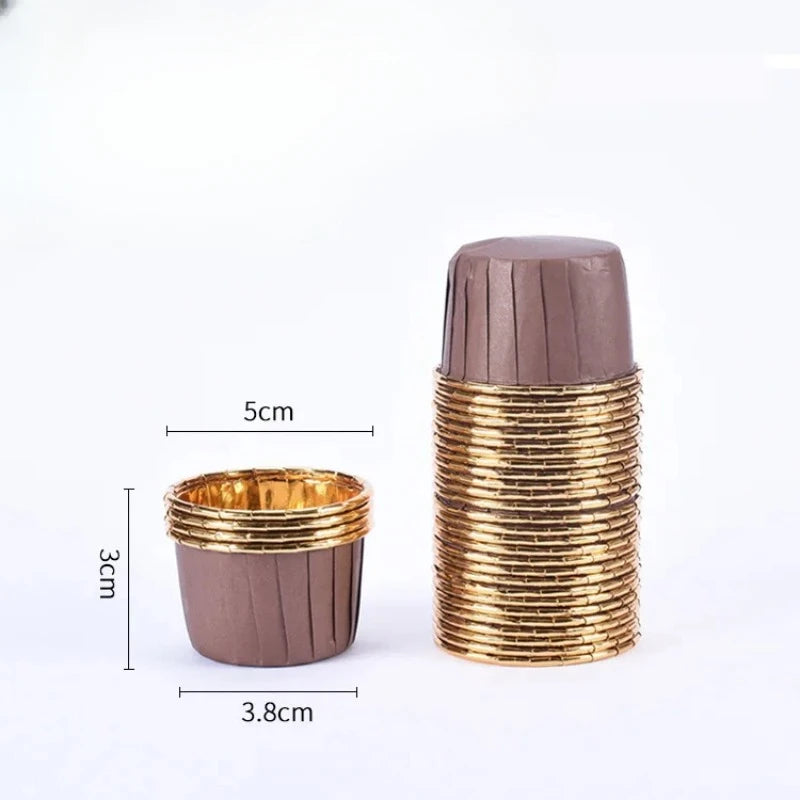 50 pcs Small Mini Pack Muffins Cup Paper Cupcake Wrappers Baking Cups Cases Muffin Boxes DIY Cake Tools Kitchen Baking Supplies