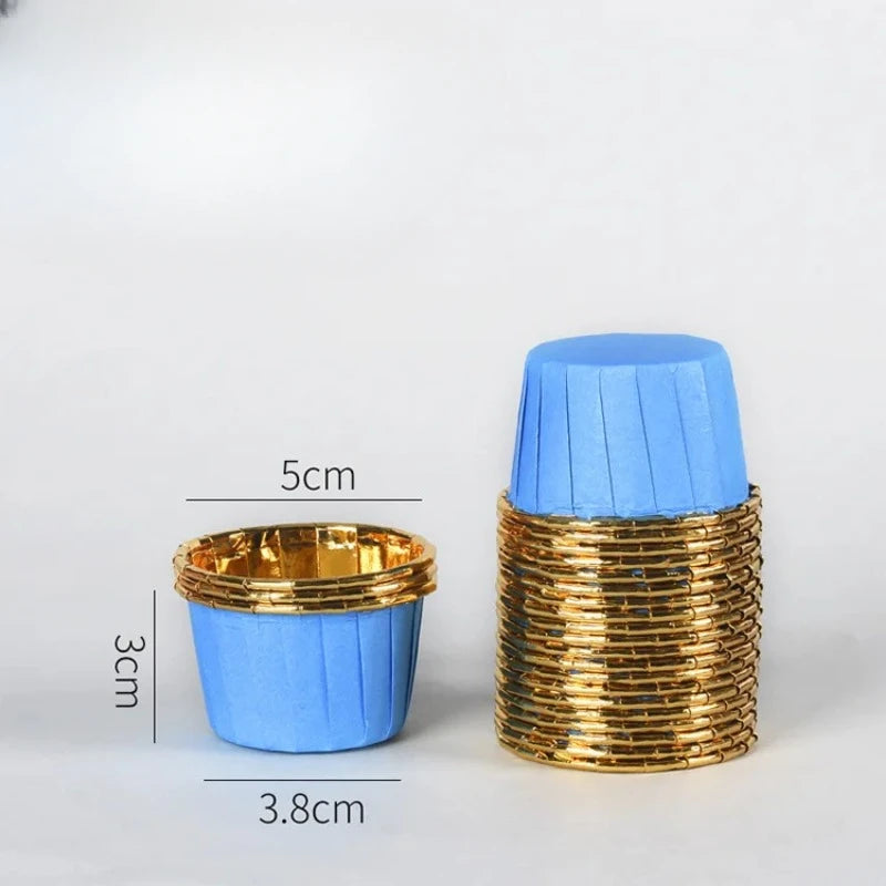 50 pcs Small Mini Pack Muffins Cup Paper Cupcake Wrappers Baking Cups Cases Muffin Boxes DIY Cake Tools Kitchen Baking Supplies