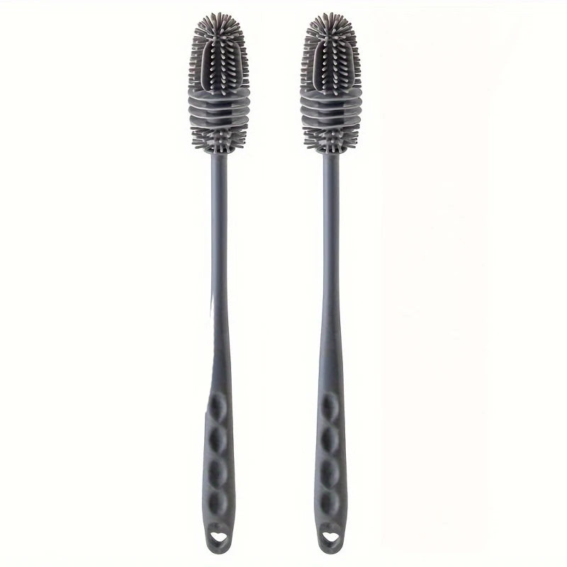 Silicone Cup Brush Milk Bottle Cleaning Brush Long Handle Water Bottles Cleaner Glass Cup Cleaning Brush Kitchen Cleaning Tools