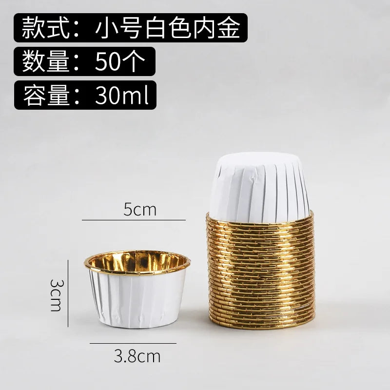 50 pcs Small Mini Pack Muffins Cup Paper Cupcake Wrappers Baking Cups Cases Muffin Boxes DIY Cake Tools Kitchen Baking Supplies