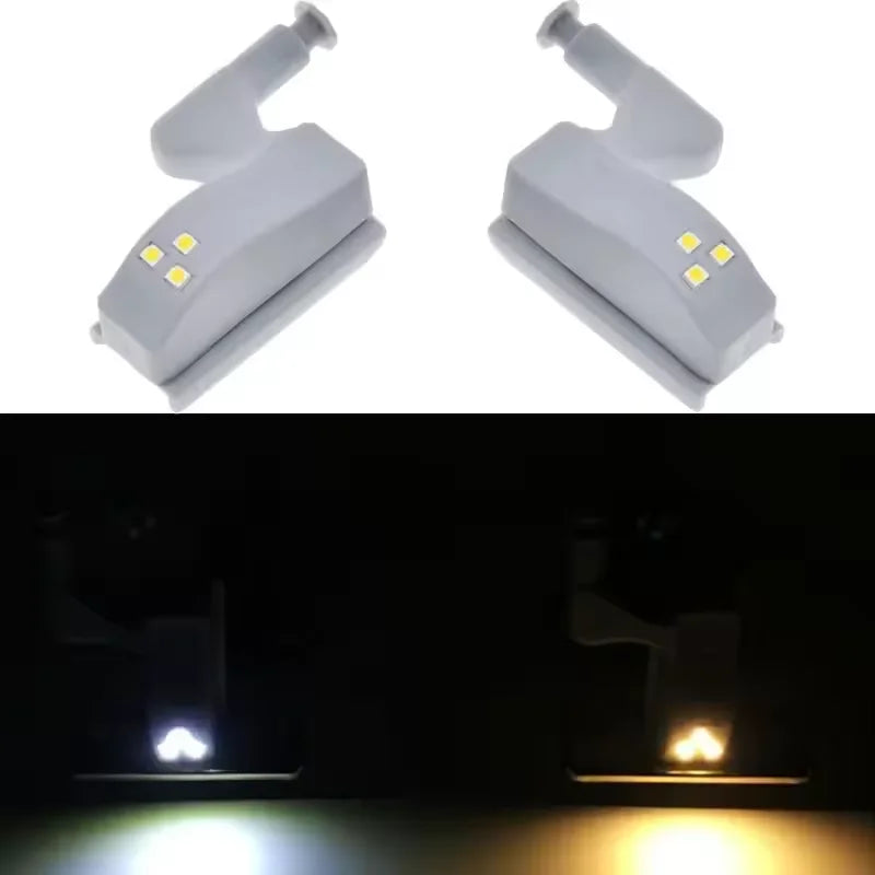 10Pcs/Set Kitchen Cupboard Lights LED Inner Hinge Lamp Lighting for Bedroom Wardrobe Closet Under Cabinet Lights Night Light