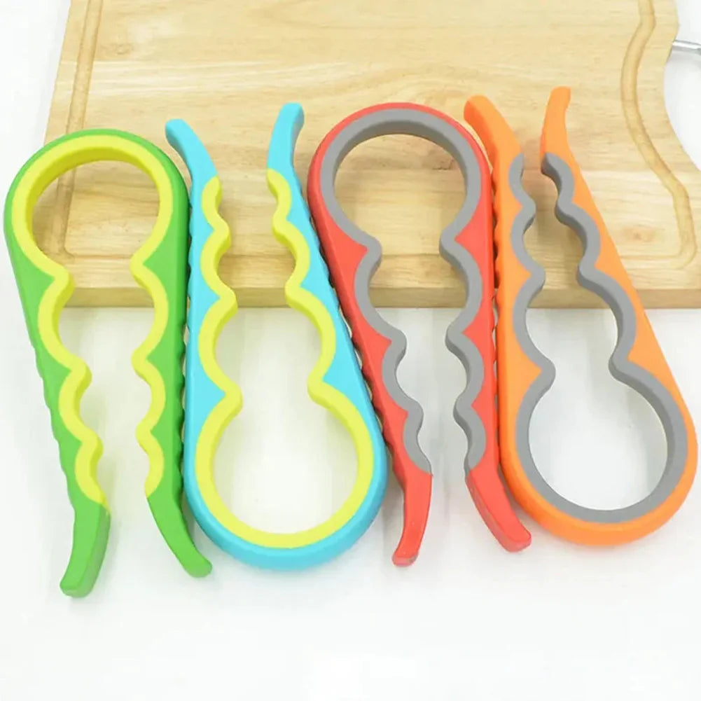 1PCS Jar Opener 4-in-1 Multifunction Screw Cap Jar Lid Openers Manual Tool Can Opener Bottle Can Lid Grip Wrench Kitchen Gadgets