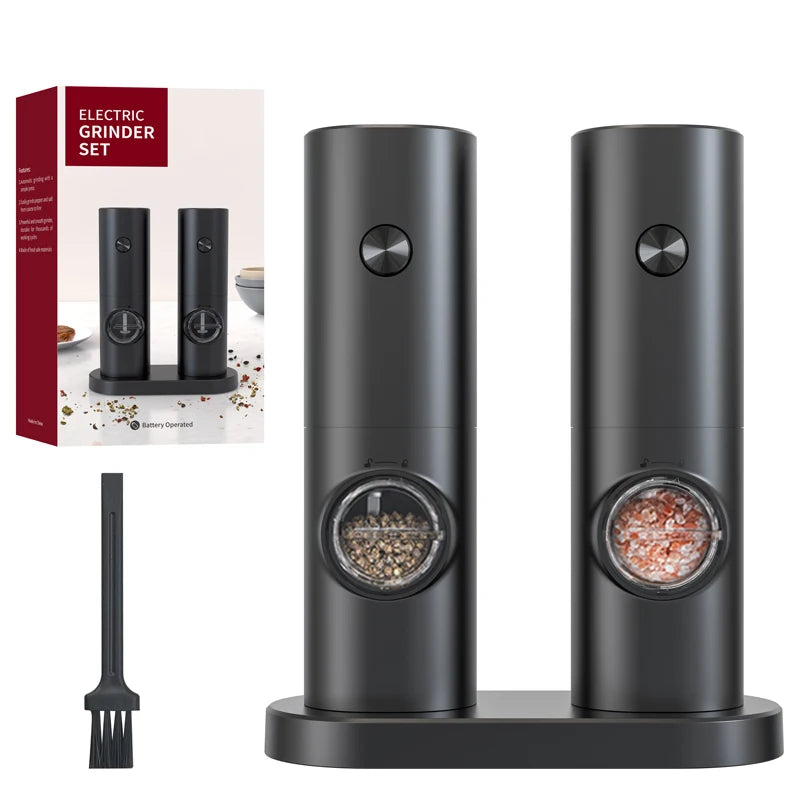 Electric Automatic Salt and Pepper Grinder Set Rechargeable Battery Gravity Spice Mill Adjustable Spices Grinder Kitchen tools