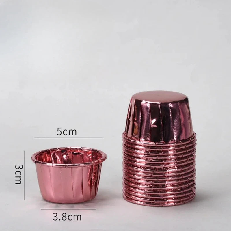 50 pcs Small Mini Pack Muffins Cup Paper Cupcake Wrappers Baking Cups Cases Muffin Boxes DIY Cake Tools Kitchen Baking Supplies