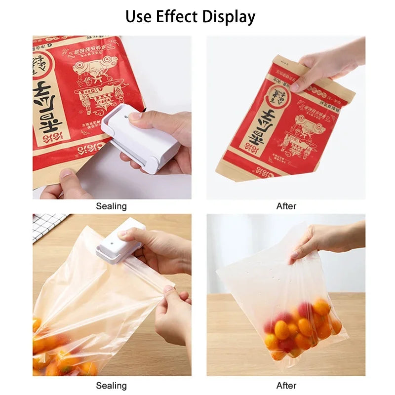 1pc Mini Heat Bag Sealing Machine Package Sealer Bags Thermal Plastic Food Bag Closure Portable Sealer Kitchen Accessories Tools