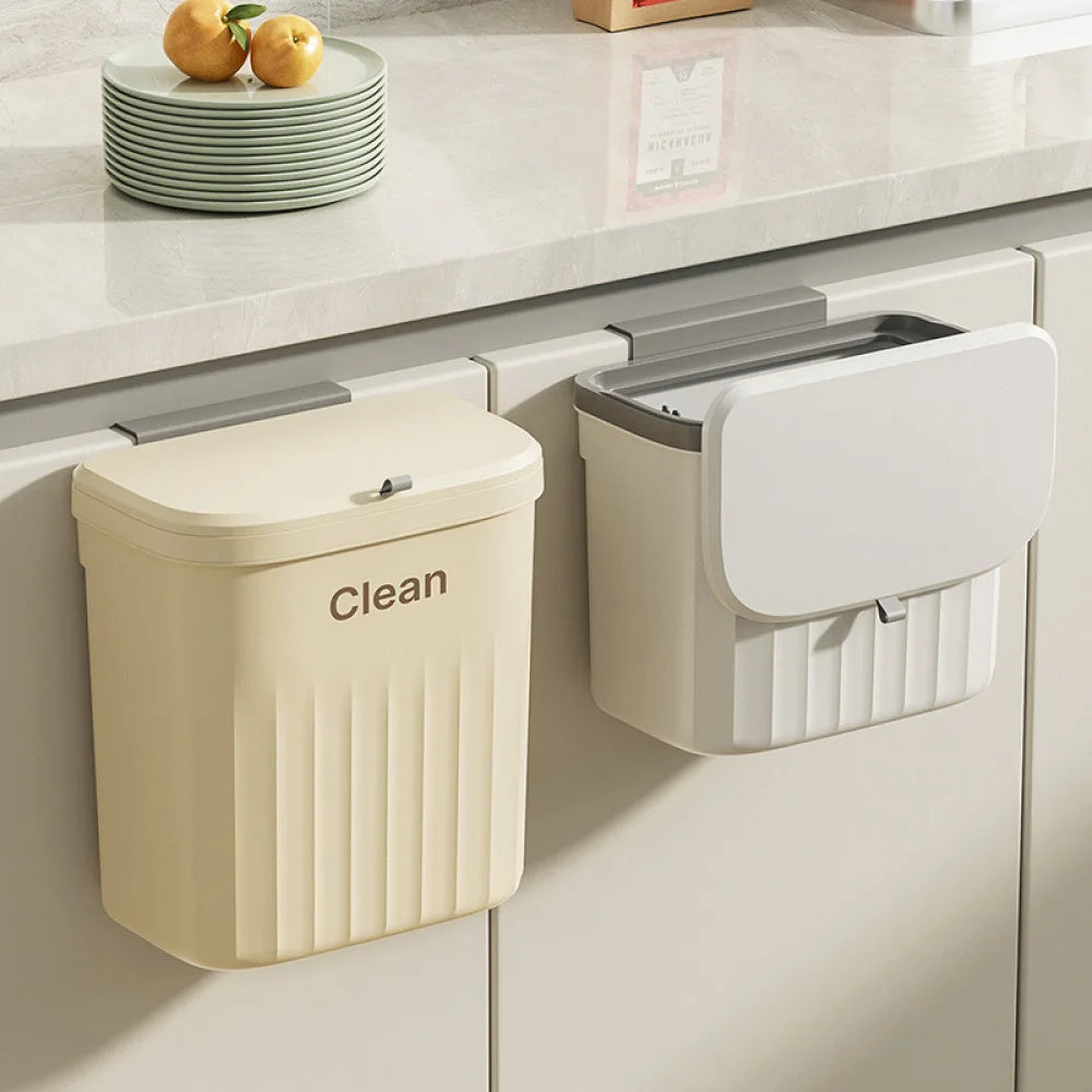 Hanging Trash can Kitchen Hanging with Lid Bathroom Accessories Mounted Recycling Garbage Baskests Wall Mounted Garbage Bins