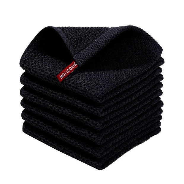 6PCS No Trace Honeycomb Absorbent Dish Tableware Kitchen Rag Towel Glass Cleaning Cleaning Tool Towel